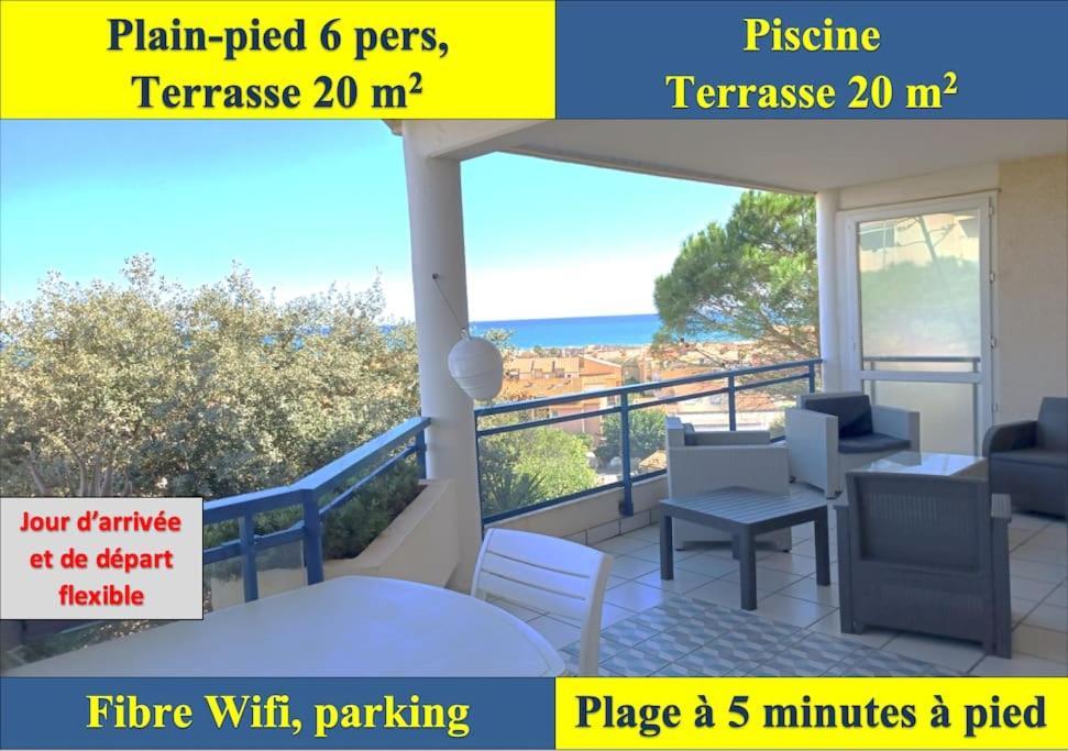 Plain-Pied, Terrasse, Piscine, Pleine Vue Mer, Plage A 6' A Pied, Parking, Wifi Fleury  Eksteriør billede